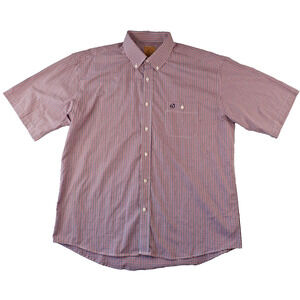 Gunnison Creek Outfitters Men's XL Shirt Red/Blue Plaid Short Sleeve Button Up